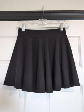 Small black mini skater skirt